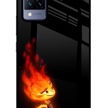 Ember Flame Vivo V21 Glass Case