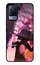 Forever Cat Vivo V21 Glass Case