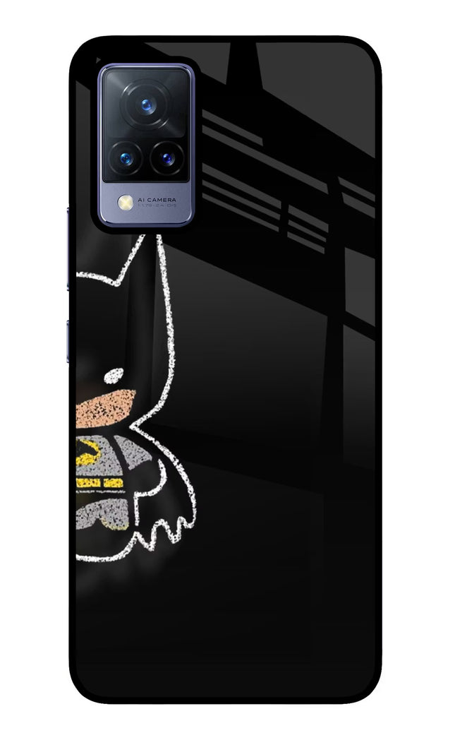 Bat Kitty Vivo V21 Glass Case