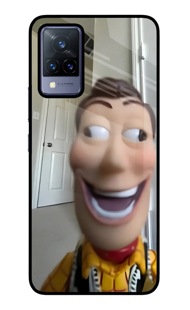 Side Eye Woody Vivo V21 Glass Case