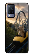 Rollercoaster Dog Vivo V21 Glass Case