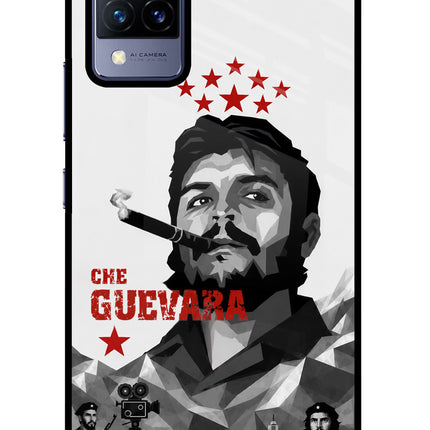 Che Guevara Iconic Vivo V21 Glass Case Back Cover by Casekaro