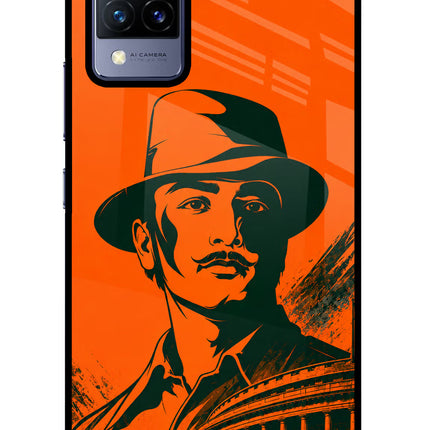 Bhagat Singh Legacy Vivo V21 Glass Case Back Cover by Casekaro