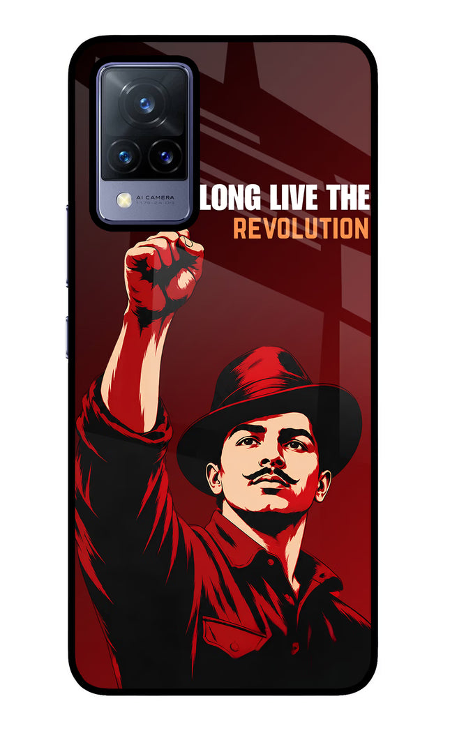 Bhagat Singh Revolution Vivo V21 Glass Case