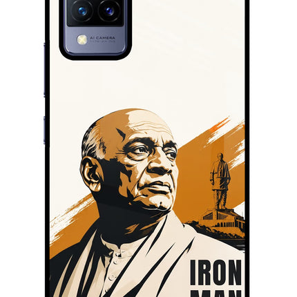 Sardar Patel Iron Will Vivo V21 Glass Case Back Cover by Casekaro