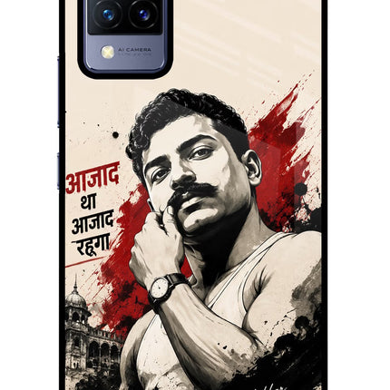 Chandrashekhar Azad Fearless Vivo V21 Glass Case Back Cover by Casekaro