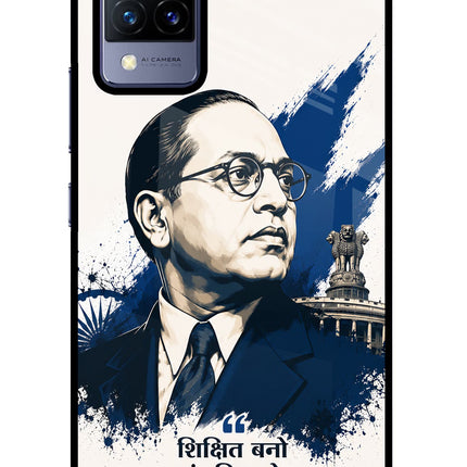 Dr. Ambedkar Visionary Vivo V21 Glass Case Back Cover by Casekaro