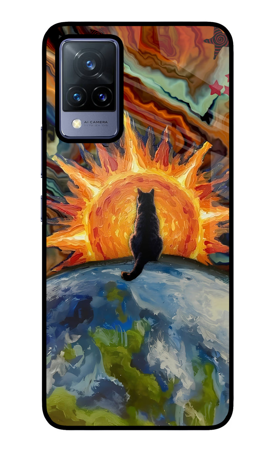 Sunrise Beyond Vivo V21 Back Cover, Glass case