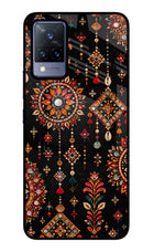 Boho Noir Vivo V21 Glass Case