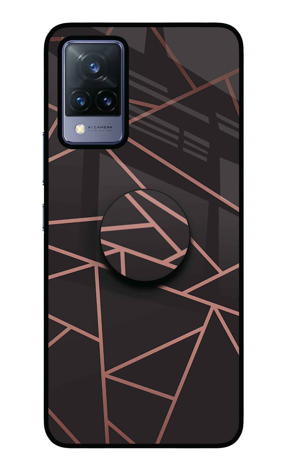 Geometric Pattern Vivo V21 Glass Case