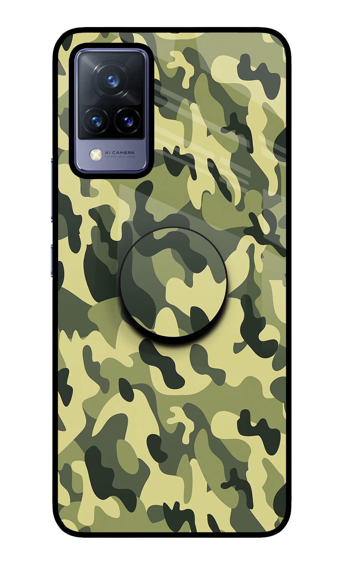 Camouflage Vivo V21 Pop Case by Casekaro