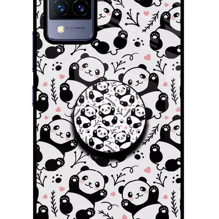 Cute Panda Vivo V21 Pop Case by Casekaro