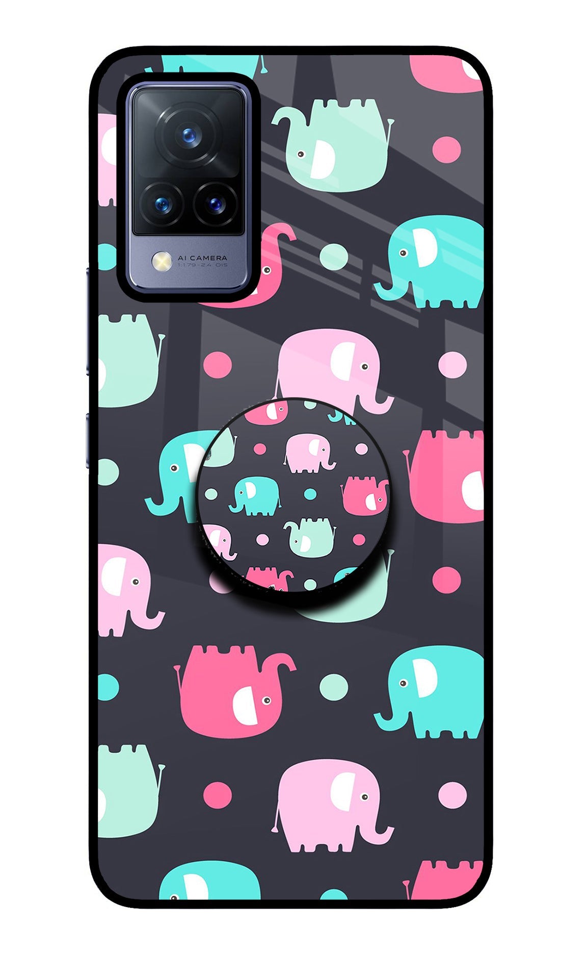 Baby Elephants Vivo V21 Pop Case