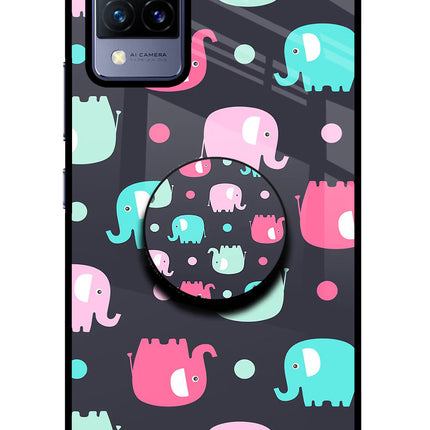 Baby Elephants Vivo V21 Pop Case by Casekaro