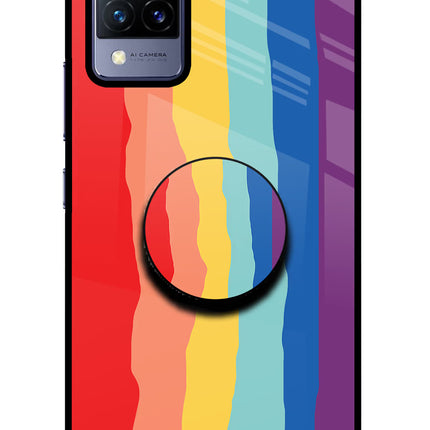Rainbow Vivo V21 Pop Case by Casekaro