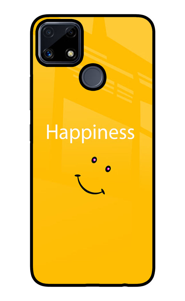 Happiness With Smiley Realme C25/C25s Glass Case Back Cover by Casekaro