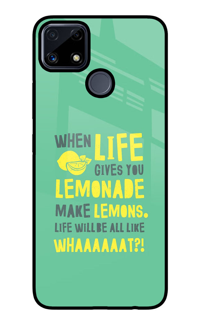 Quote Realme C25/C25s Glass Case Back Cover by Casekaro