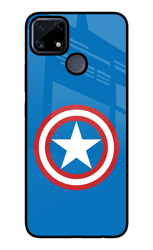 Captain America Logo Realme C25/C25s Glass Case