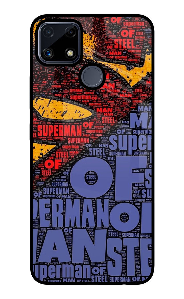 Superman Realme C25/C25s Glass Case Back Cover by Casekaro