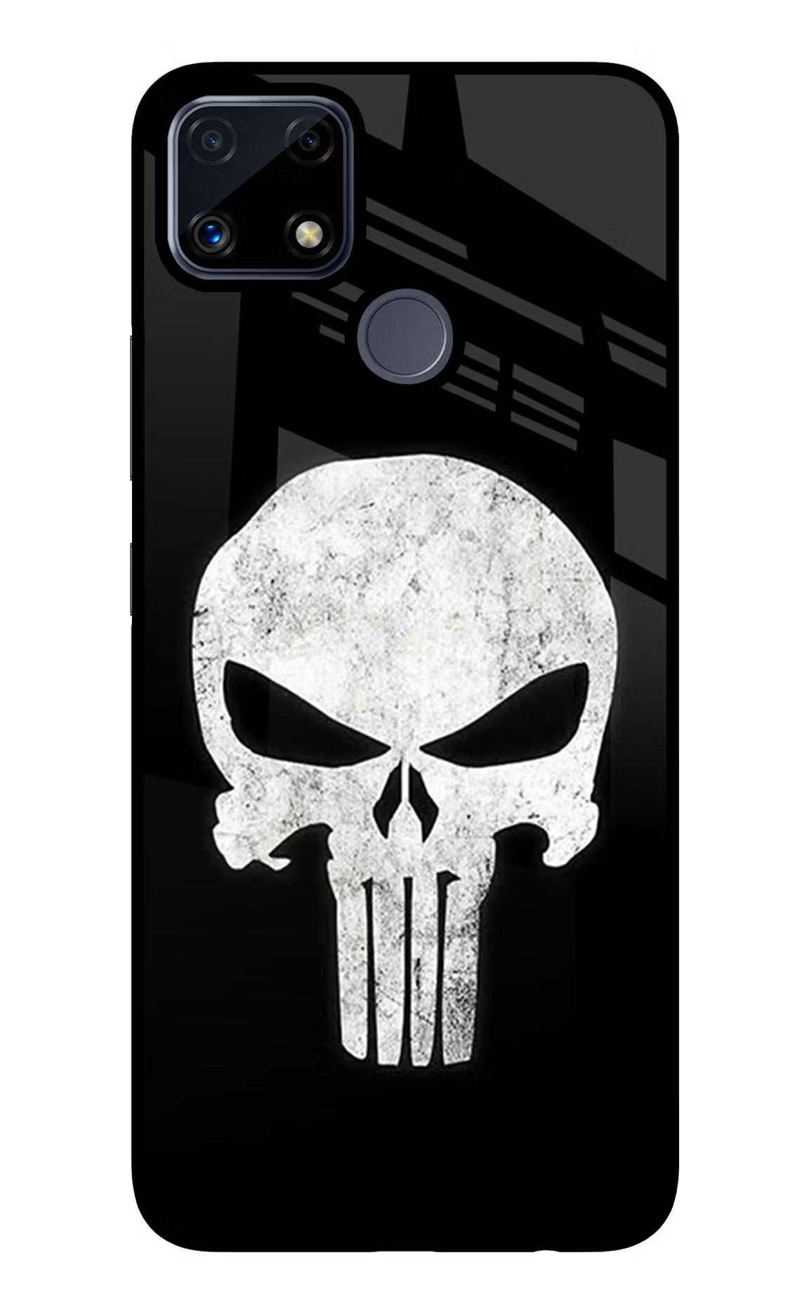 Punisher Skull Realme C25/C25s Glass Case Back Cover by Casekaro