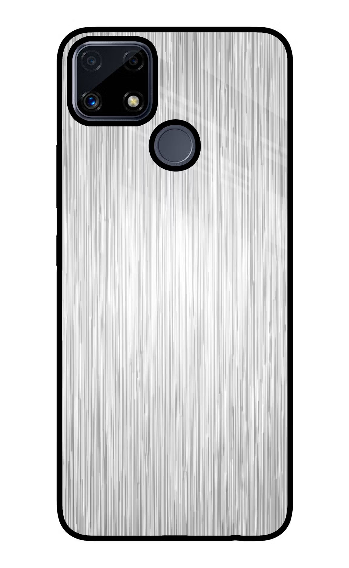 Wooden Grey Texture Realme C25/C25s Glass Case Back Cover by Casekaro