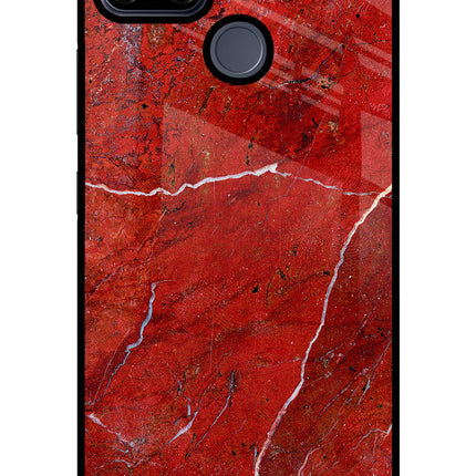 Red Marble Design Realme C25/C25s Glass Case
