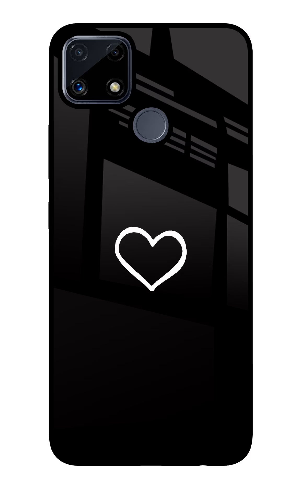 Heart Realme C25/C25s Glass Case Back Cover by Casekaro
