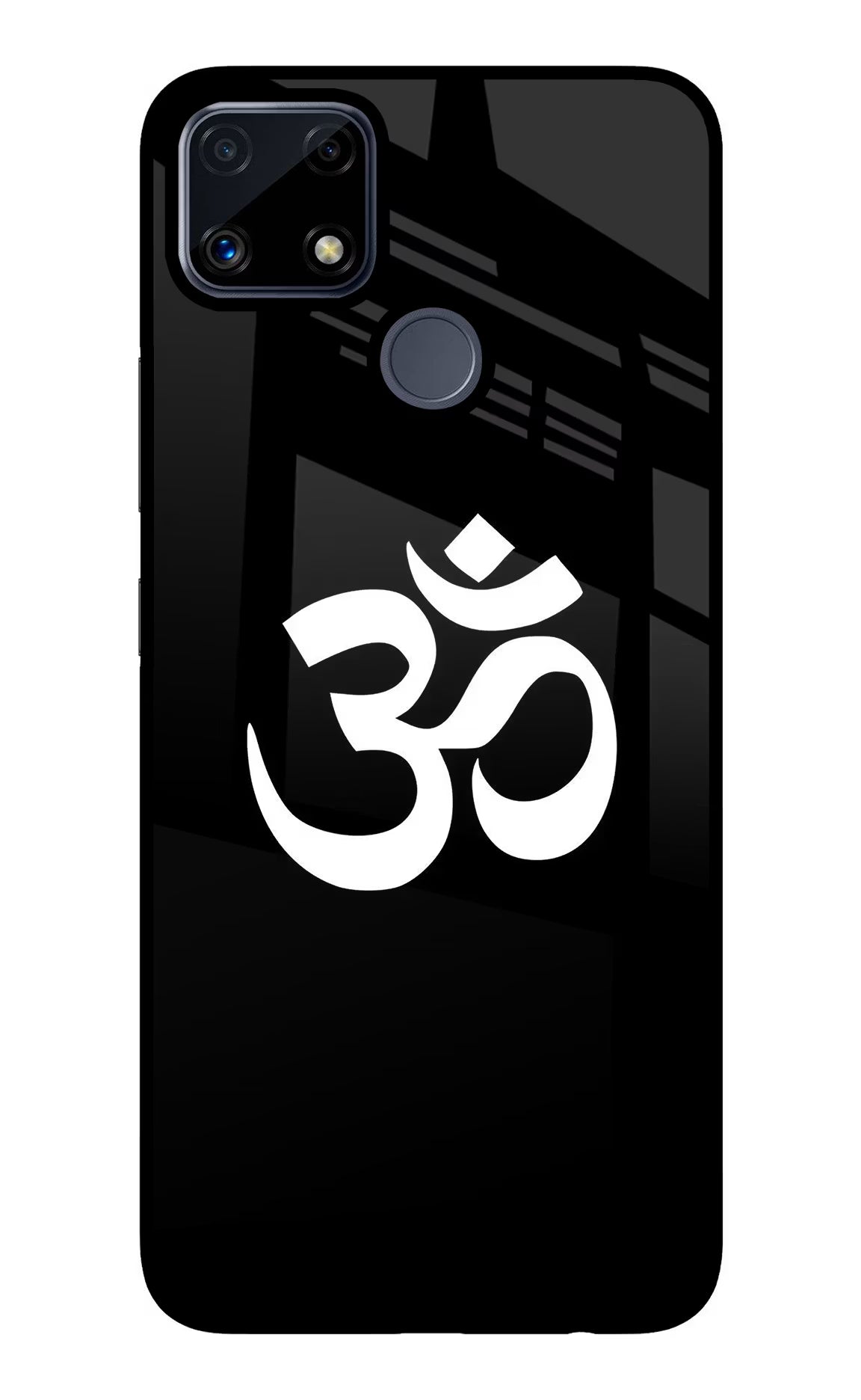 Om Realme C25/C25s Glass Case Back Cover by Casekaro