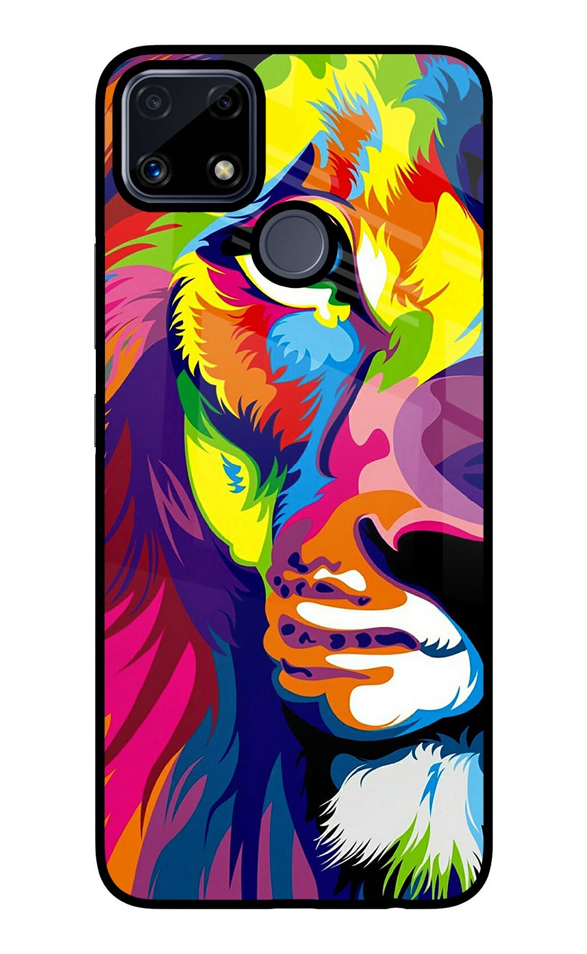 Lion Half Face Realme C25/C25s Glass Case