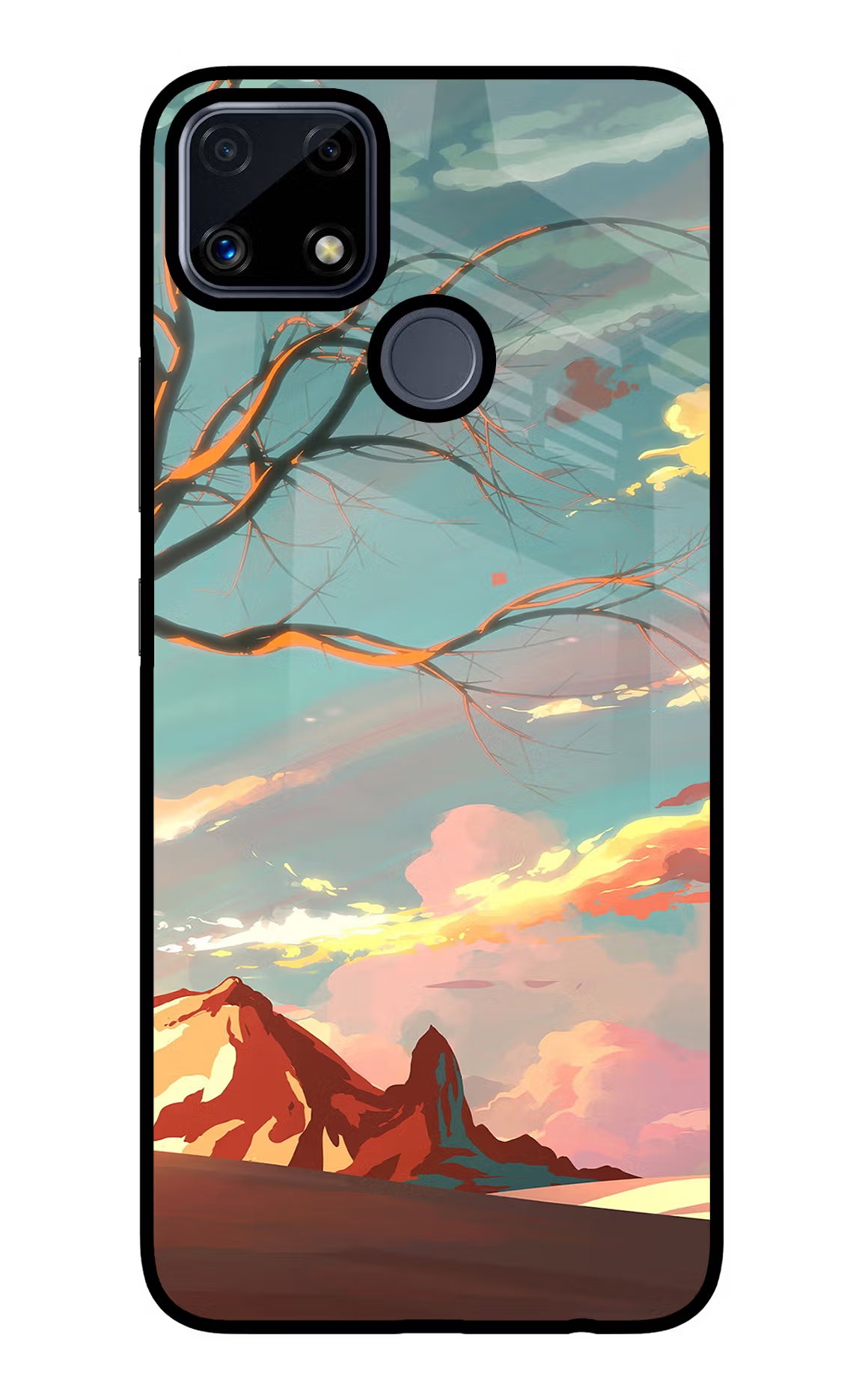 Scenery Realme C25/C25s Glass Case Back Cover by Casekaro