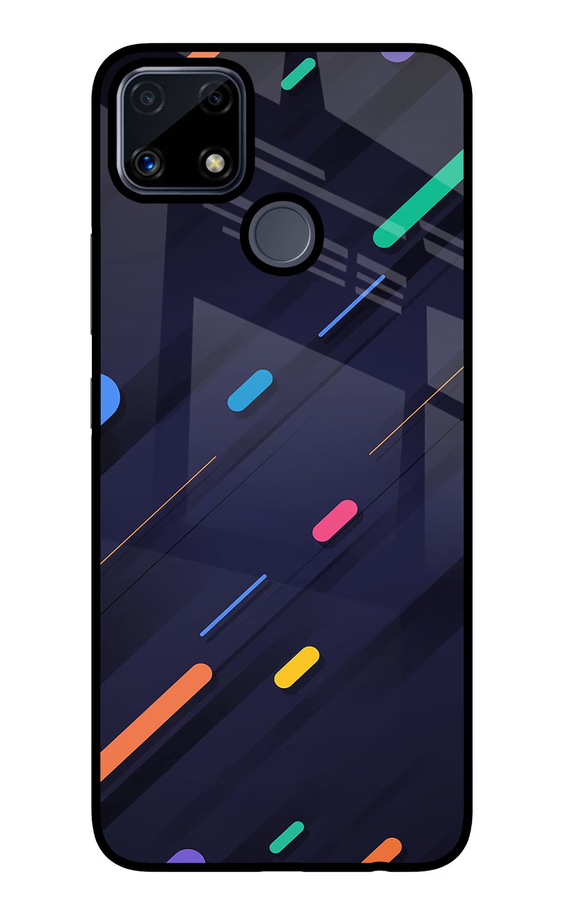 Abstract Design Realme C25/C25s Glass Case Back Cover by Casekaro