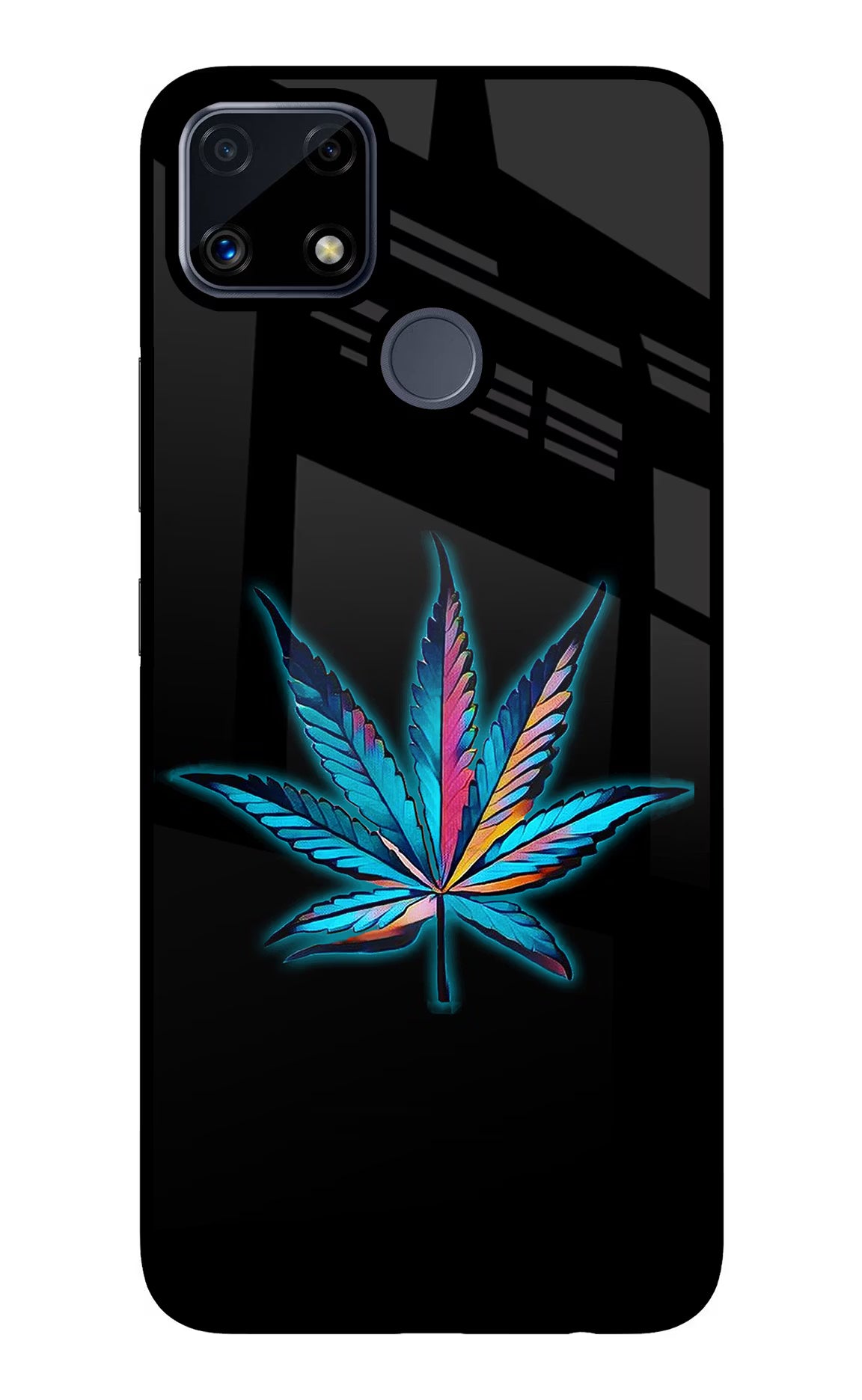 Weed Realme C25/C25s Glass Case Back Cover by Casekaro