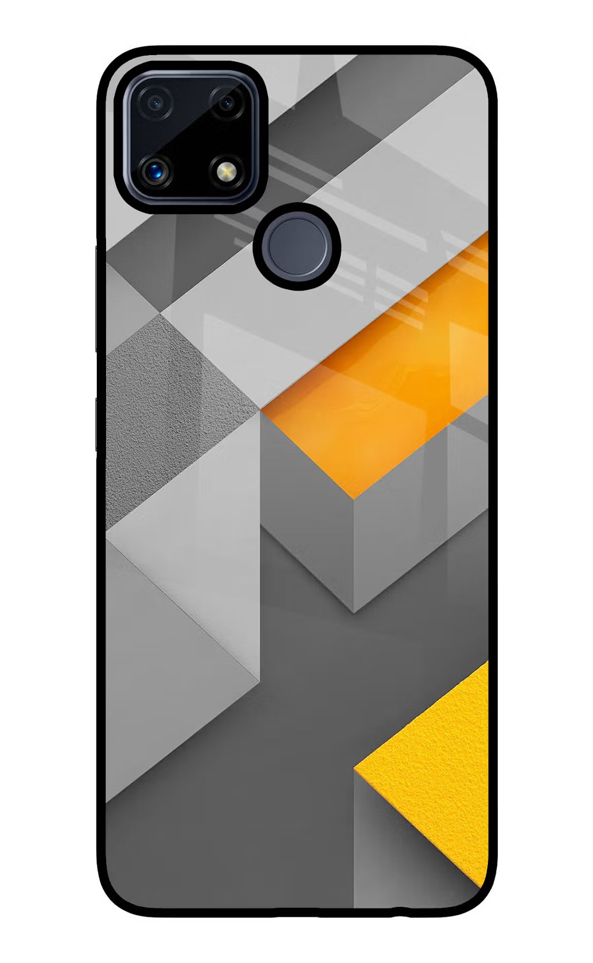 Abstract Realme C25/C25s Glass Case Back Cover by Casekaro