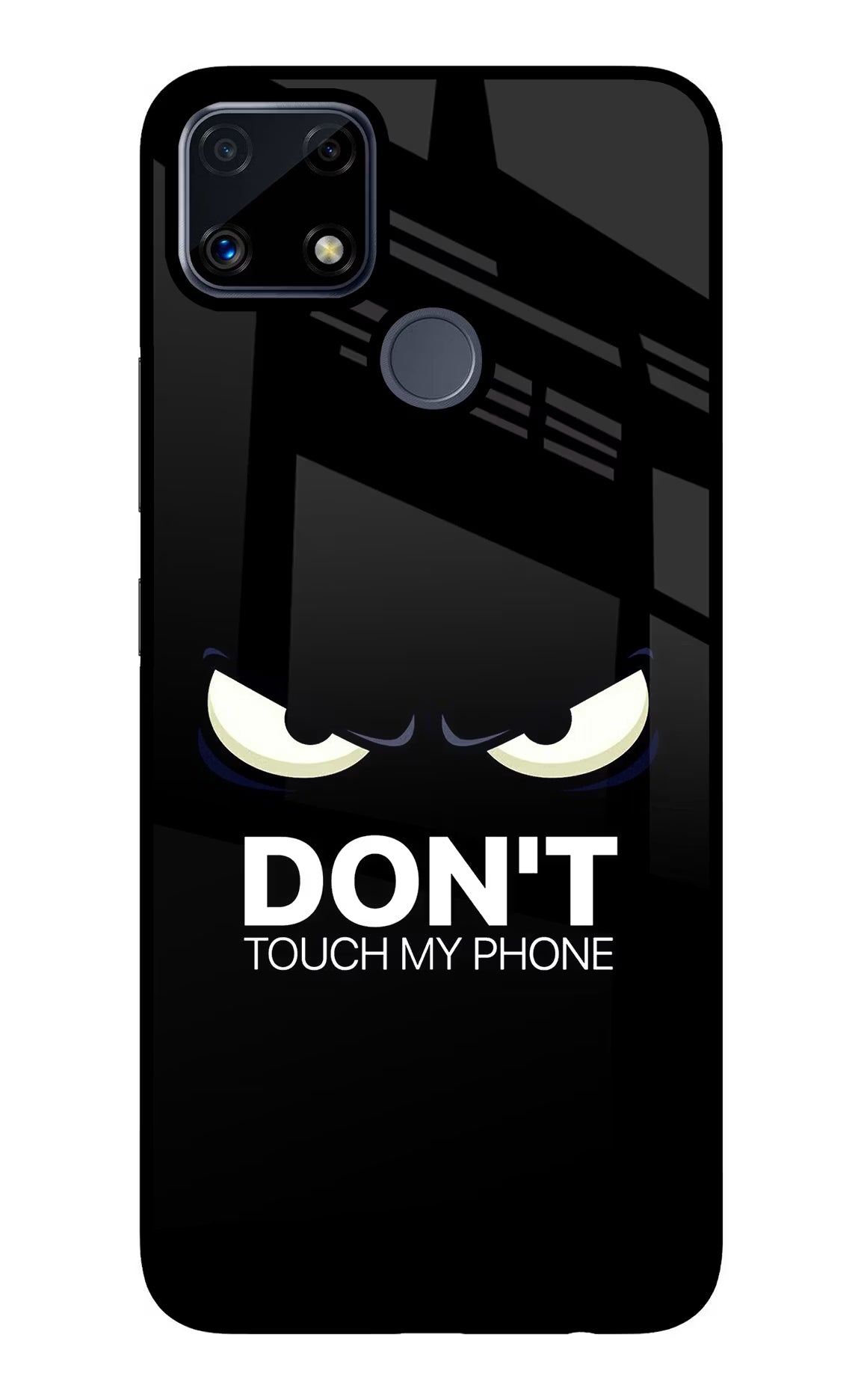 Don'T Touch My Phone Realme C25/C25s Glass Case Back Cover by Casekaro