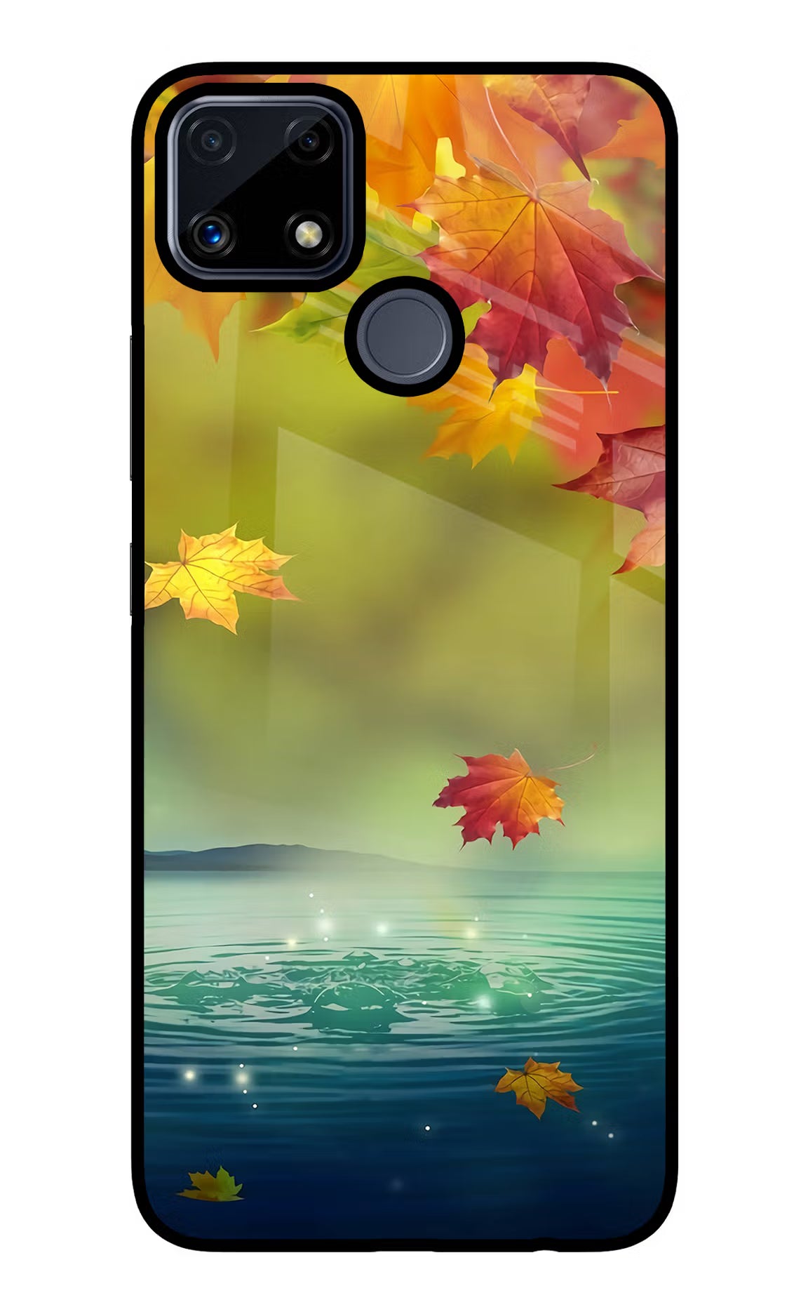 Flowers Realme C25/C25s Glass Case Back Cover by Casekaro