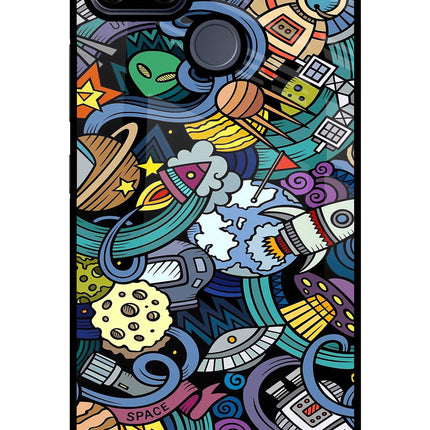Space Abstract Realme C25/C25s Glass Case