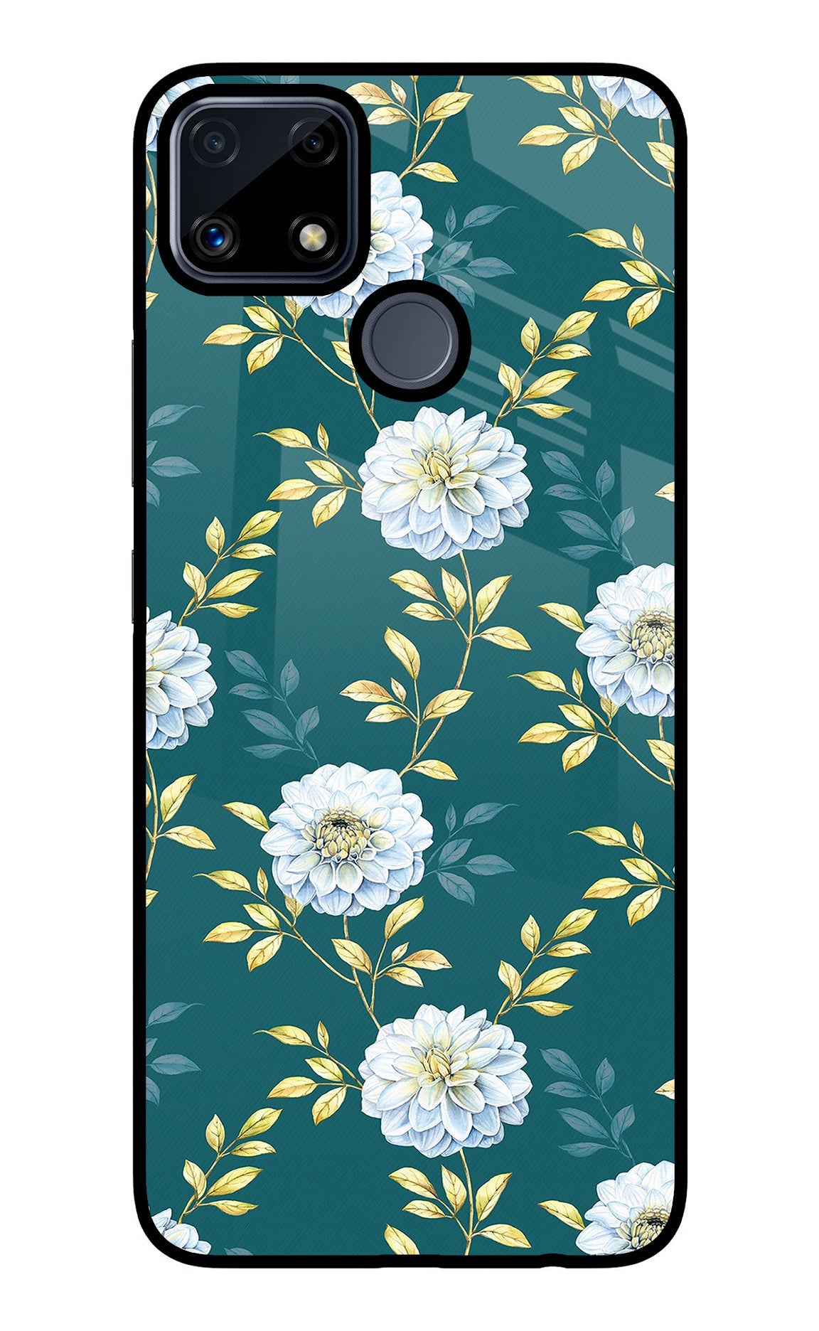 Flowers Realme C25/C25s Glass Case