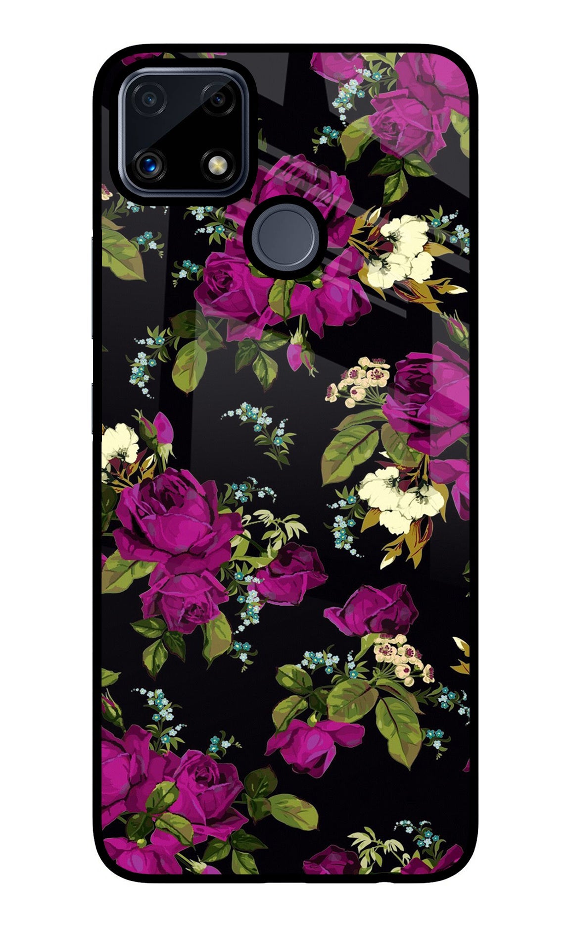 Flowers Realme C25/C25s Glass Case