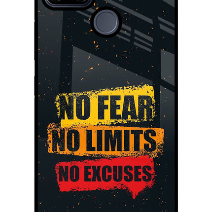 No Fear No Limits No Excuse Realme C25/C25s Glass Case