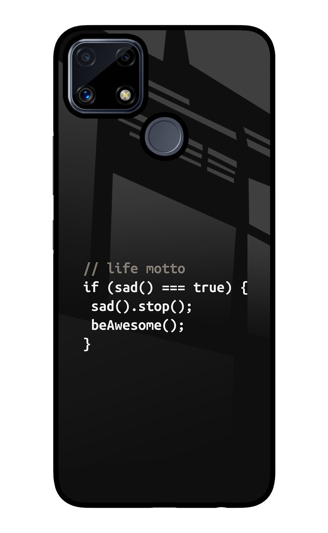 Life Motto Code Realme C25/C25s Glass Case