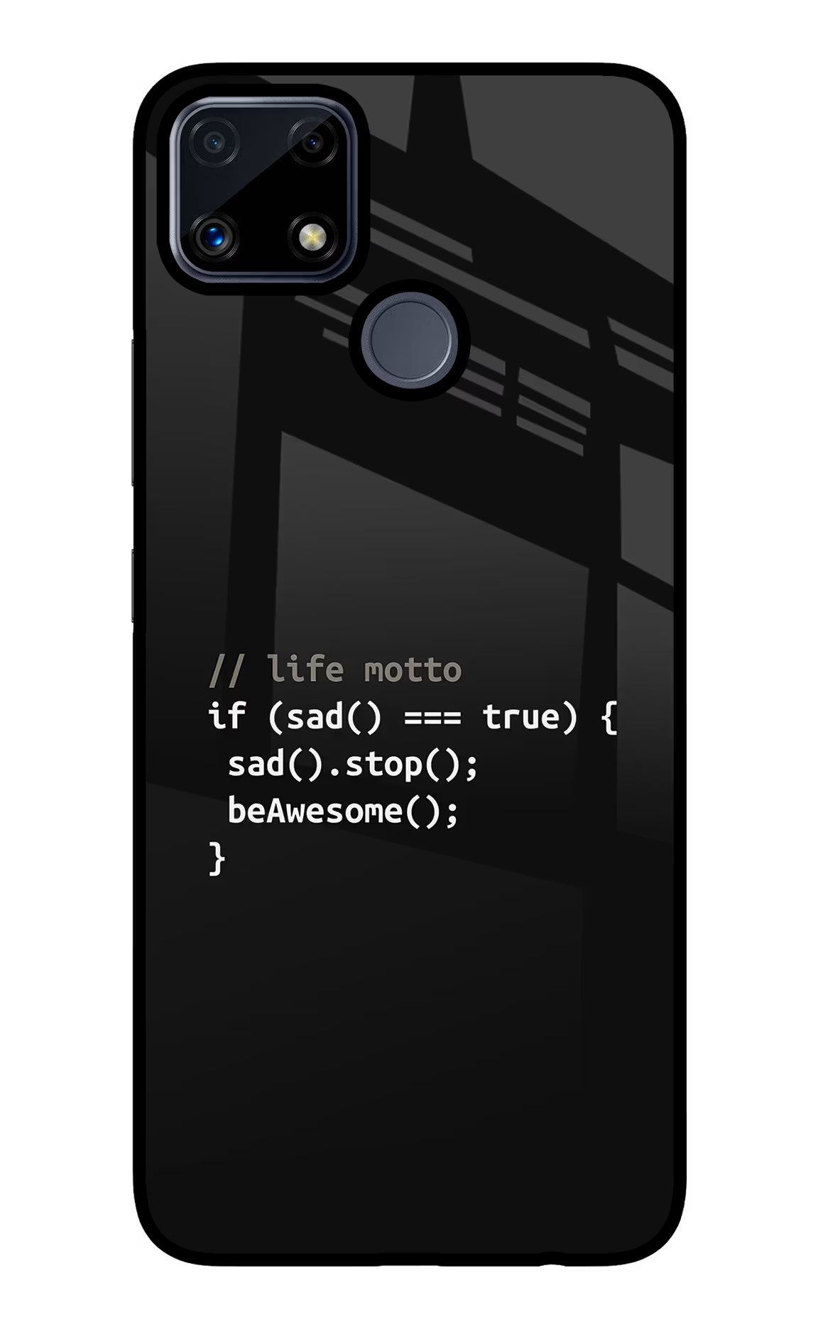 Life Motto Code Realme C25/C25s Glass Case Back Cover by Casekaro