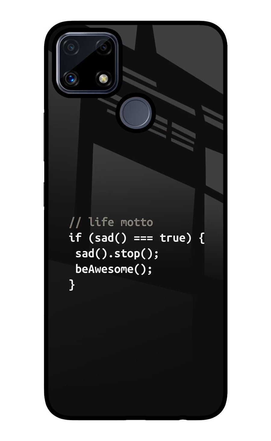 Life Motto Code Realme C25/C25s Back Cover, Glass case