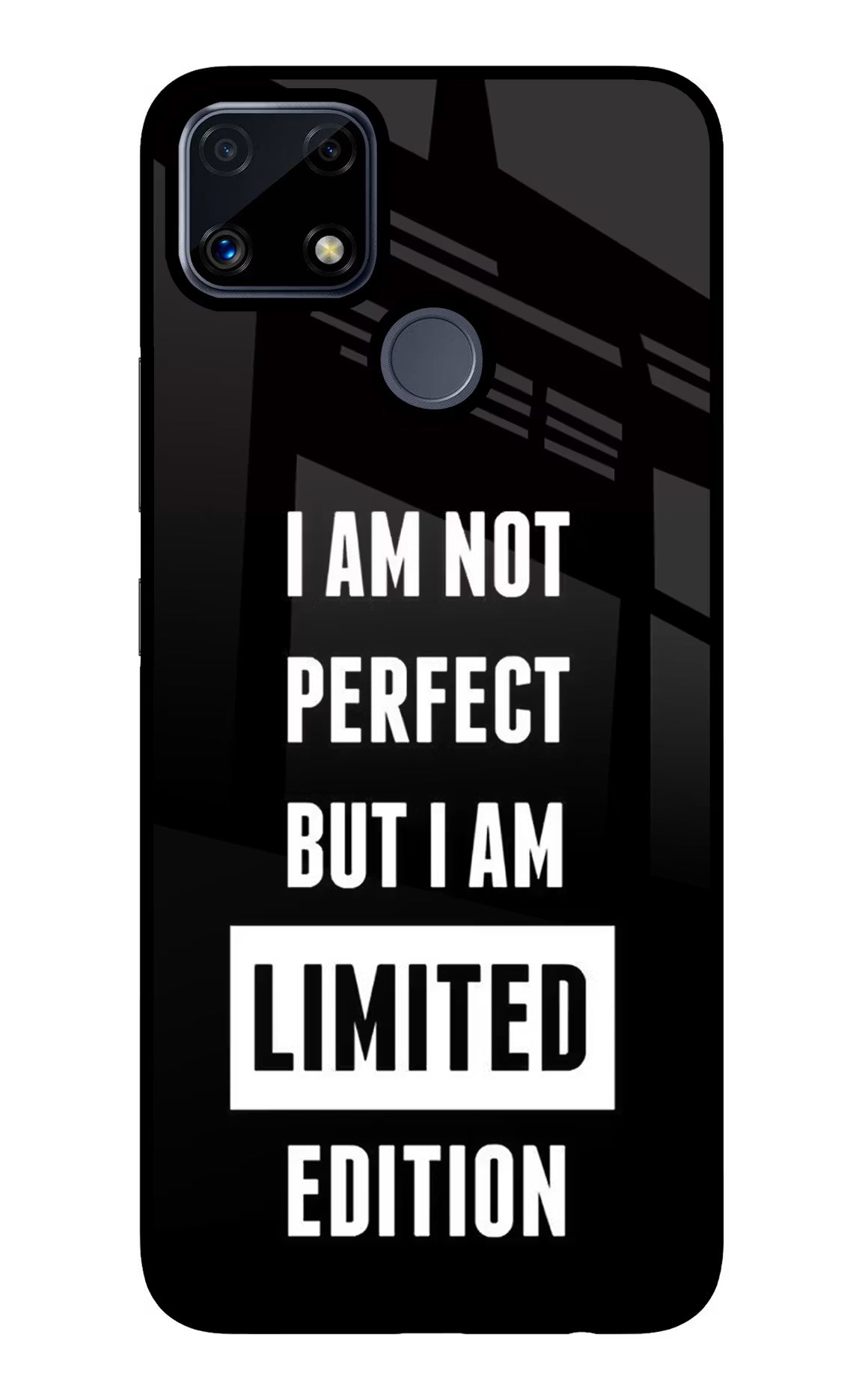 I Am Not Perfect But I Am Limited Edition Realme C25/C25s Glass Case Back Cover by Casekaro