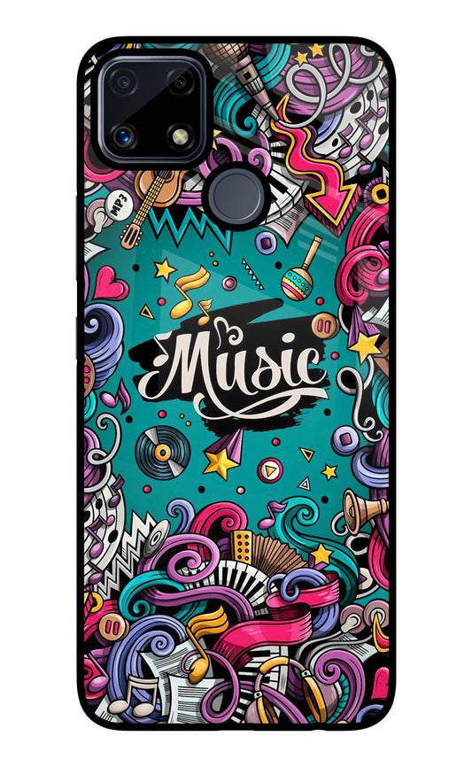 Music Graffiti Realme C25/C25s Glass Case