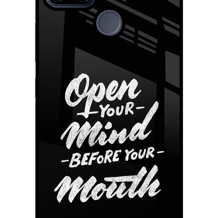 Open Your Mind Before Your Mouth Realme C25/C25s Glass Case
