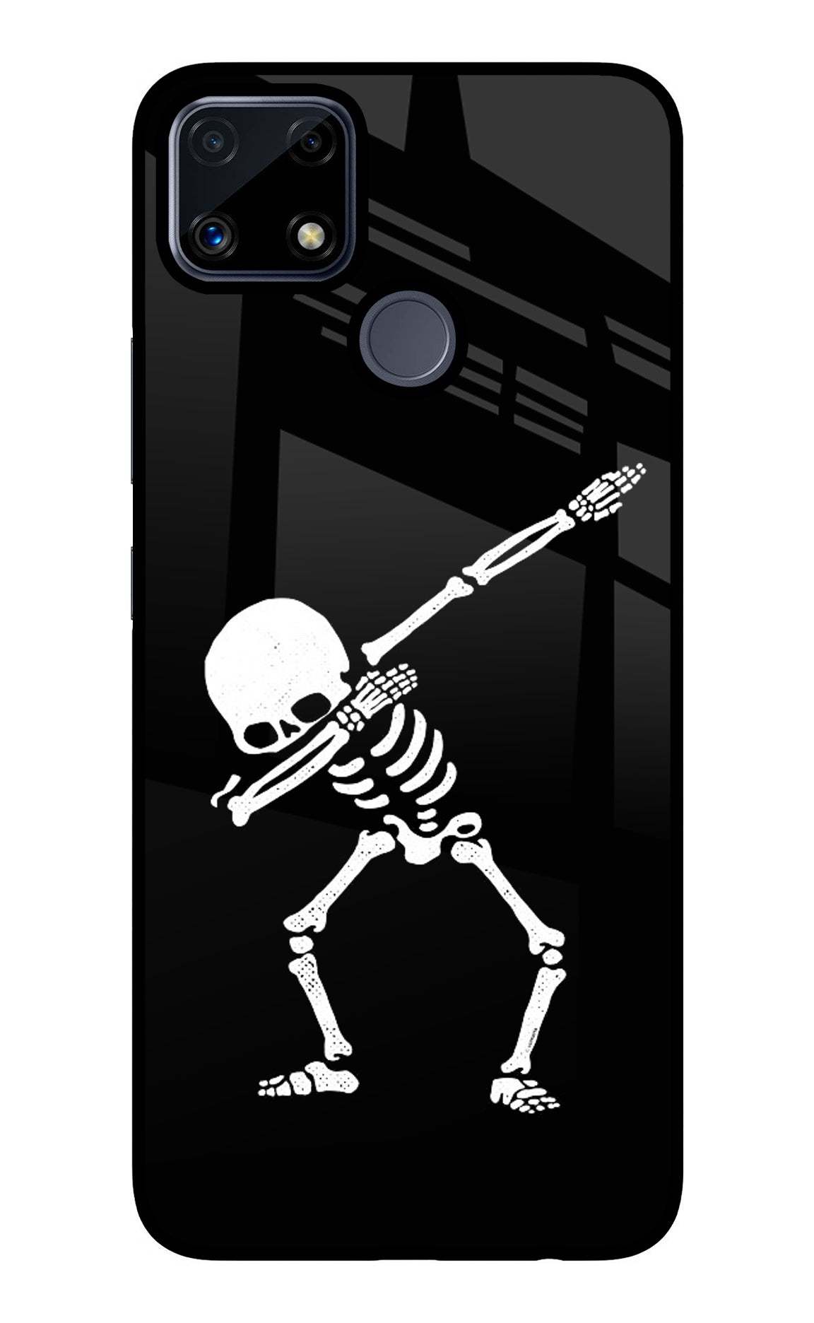 Dabbing Skeleton Art Realme C25/C25s Back Cover