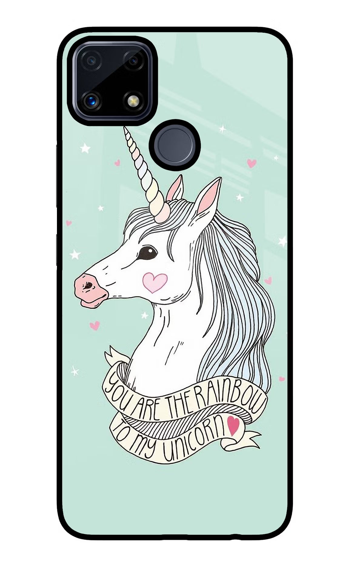 Unicorn Wallpaper Realme C25/C25s Glass Case Back Cover by Casekaro