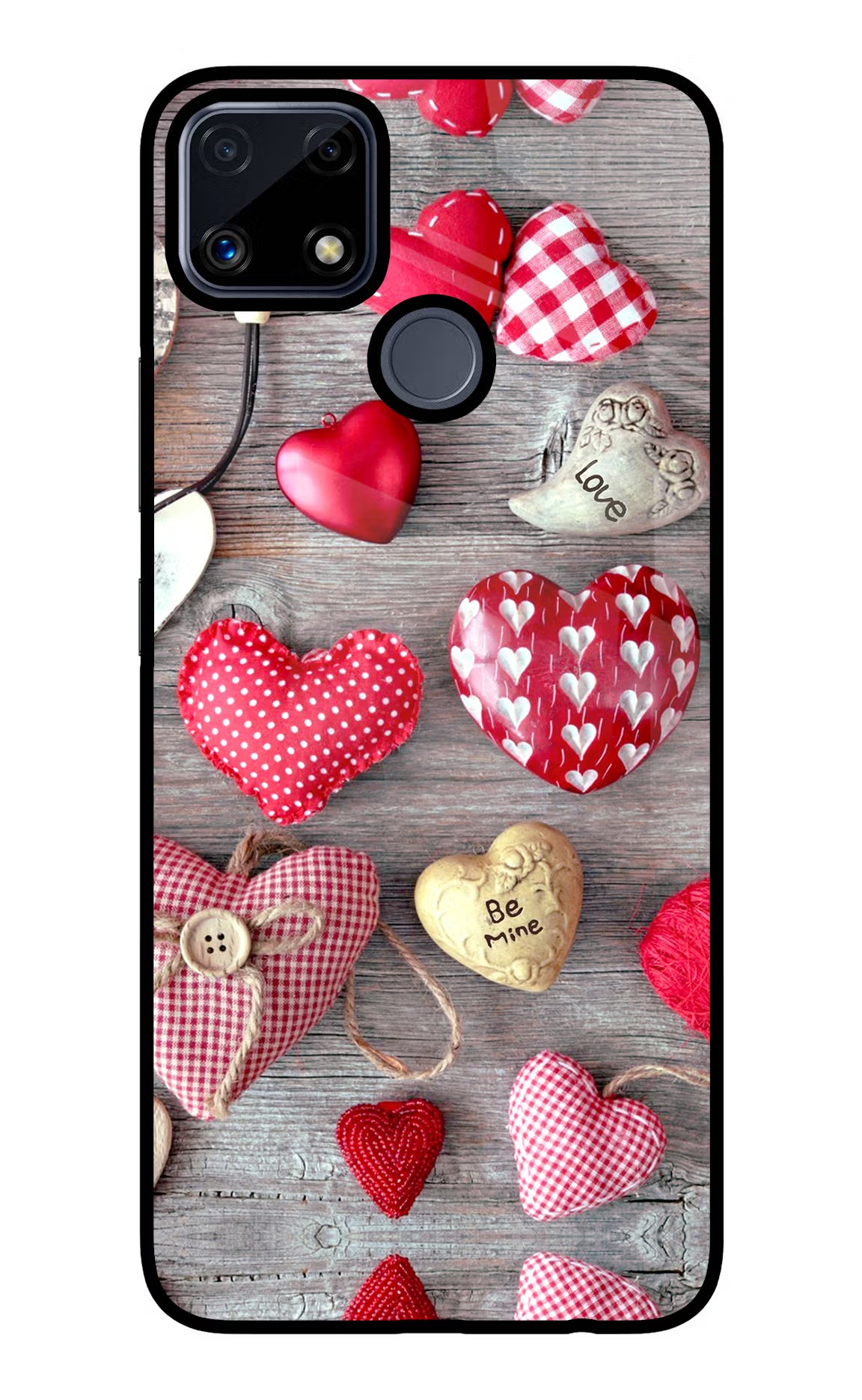 Love Wallpaper Realme C25/C25s Glass Case Back Cover by Casekaro