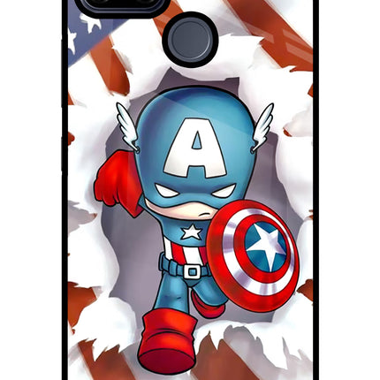 Captain America Realme C25/C25s Glass Case