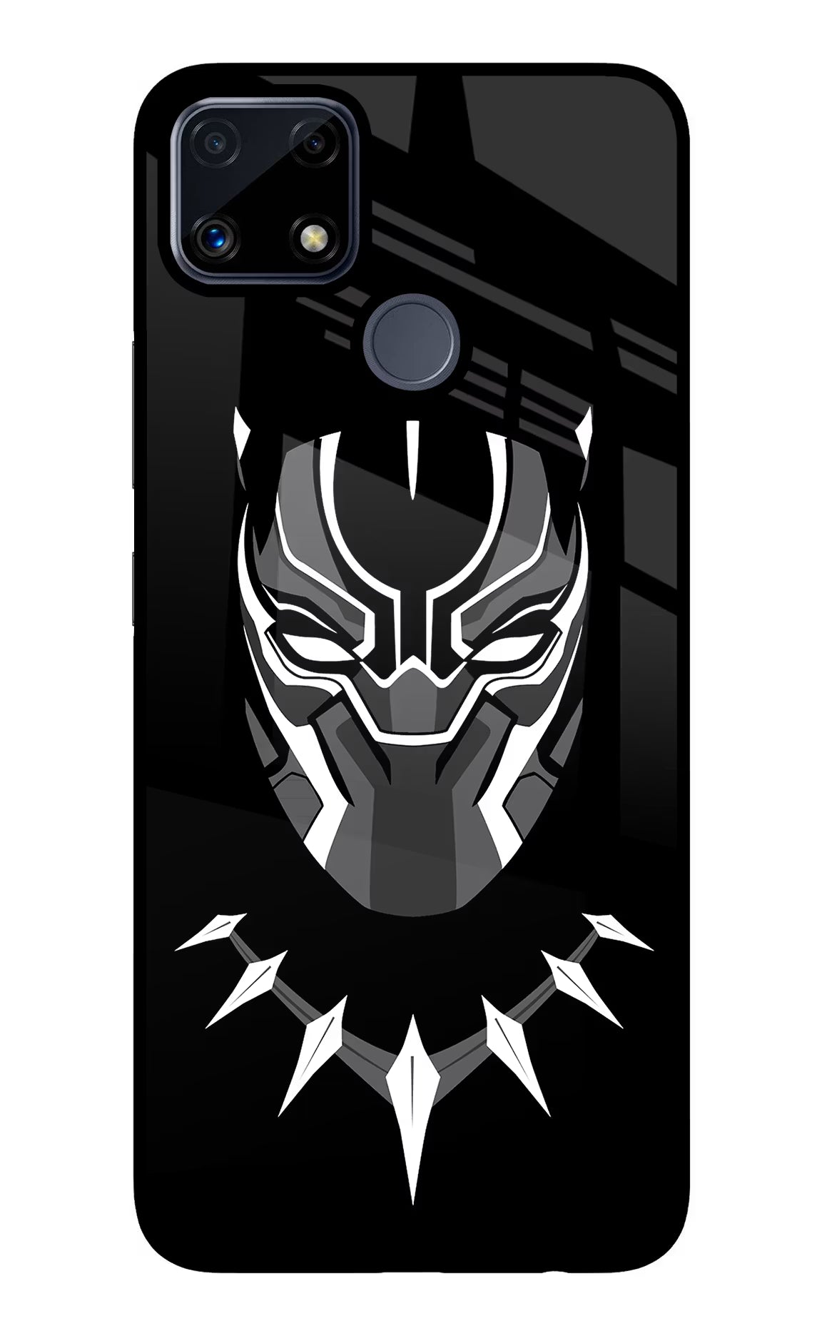 Black Panther Realme C25/C25s Glass Case Back Cover by Casekaro
